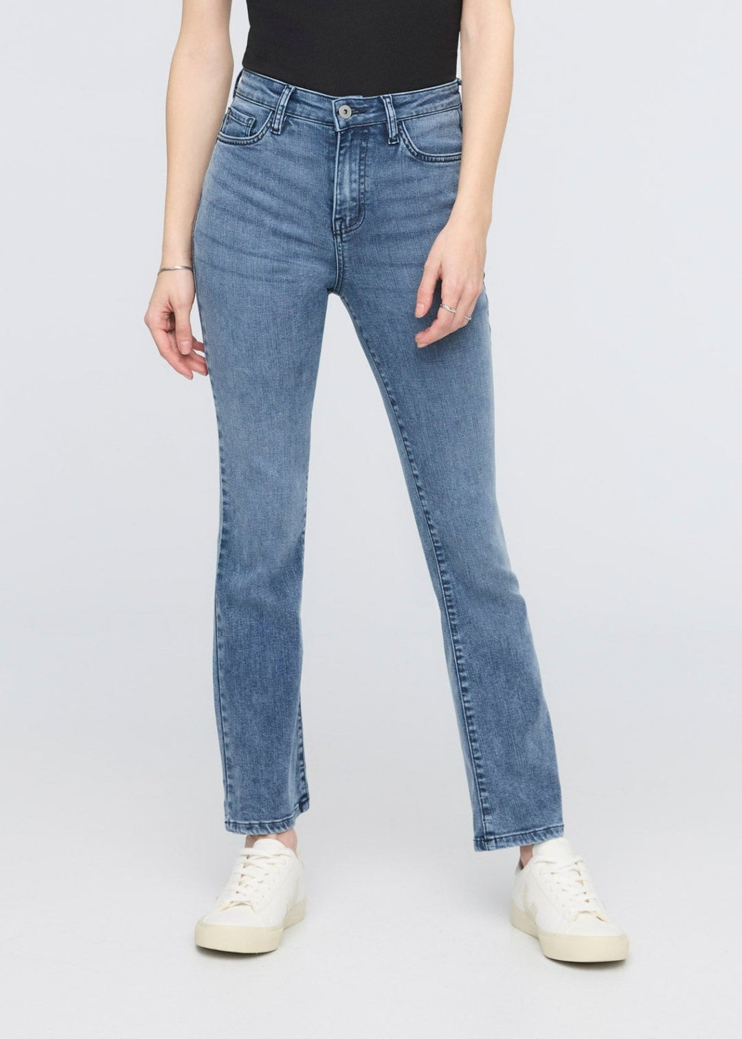 Women's No Sweat Denim Blue Kick Flare Jean