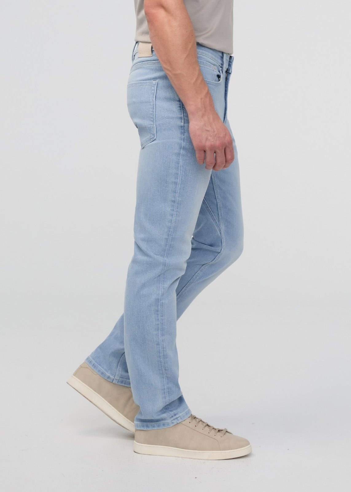 Men's Lunar Blue Relaxed Straight Fit Stretch Jeans
