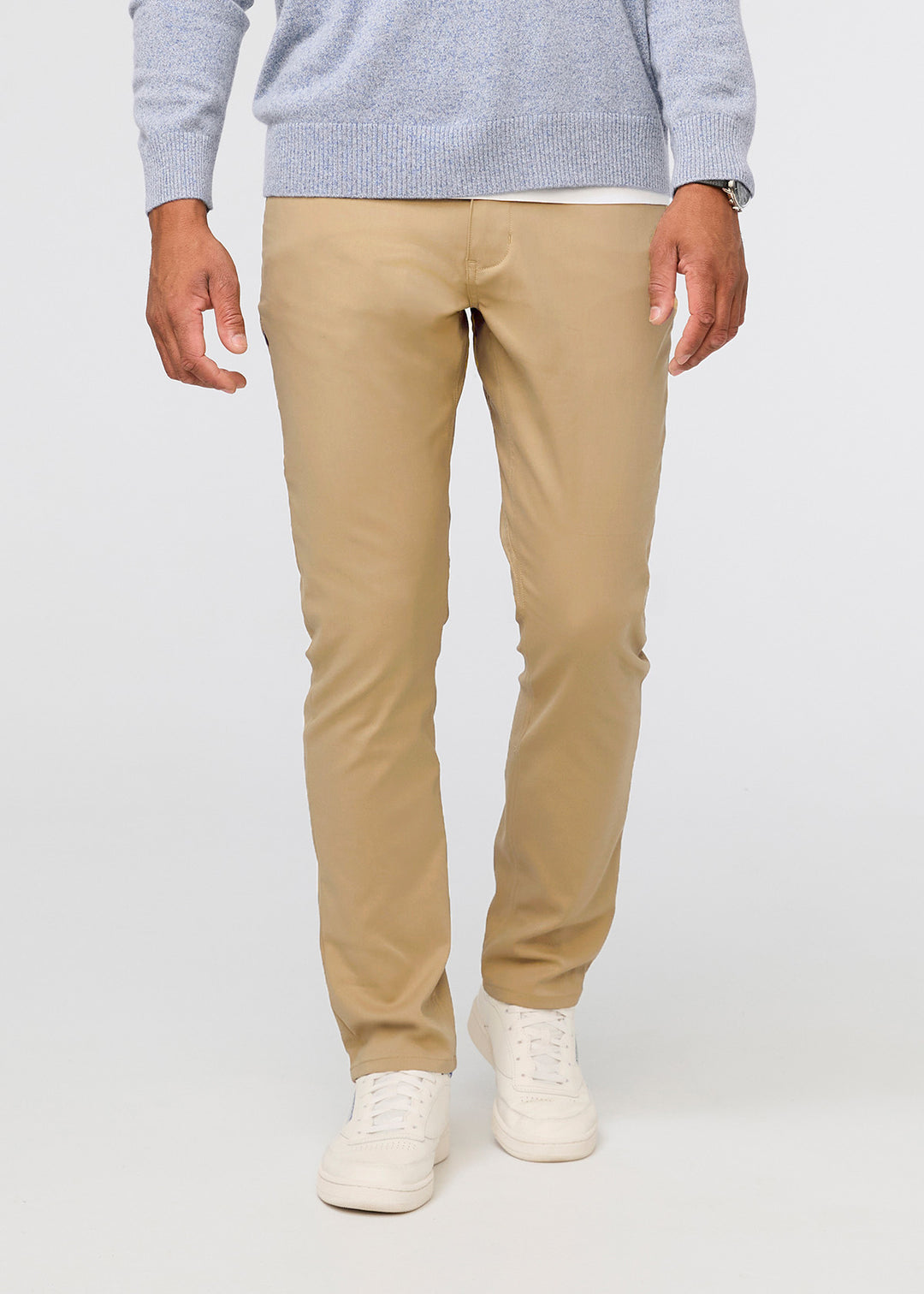 Men's Khaki Relaxed Fit Stretch Pant