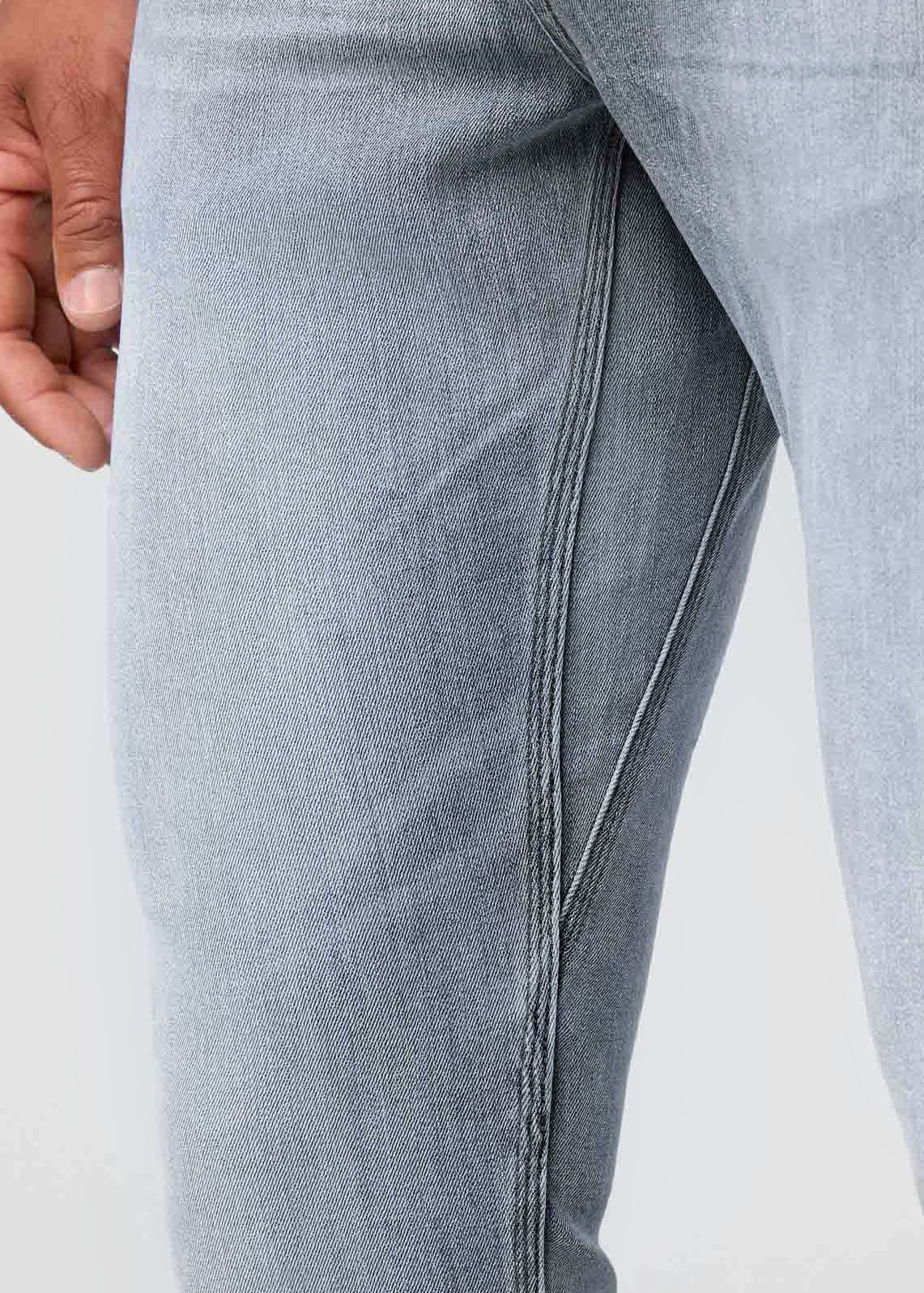 mens faded blue relaxed fit stretch jeans gusset