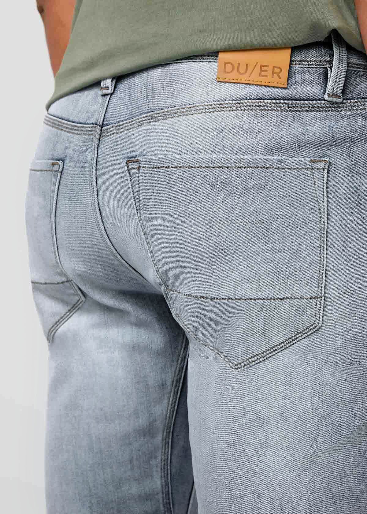 mens faded blue relaxed fit stretch jeans back pocket