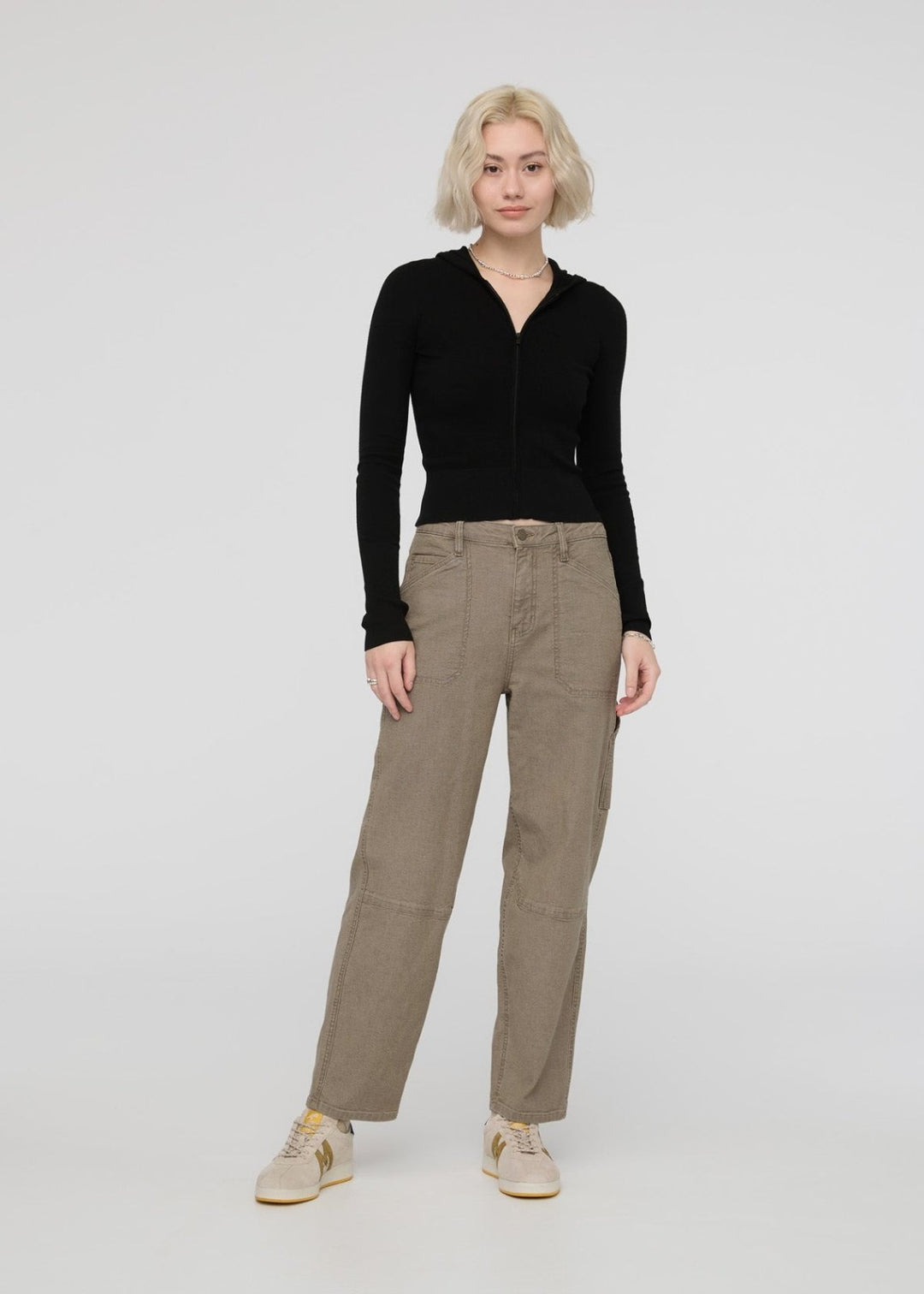 Washed Black Canvas Utility Pant
