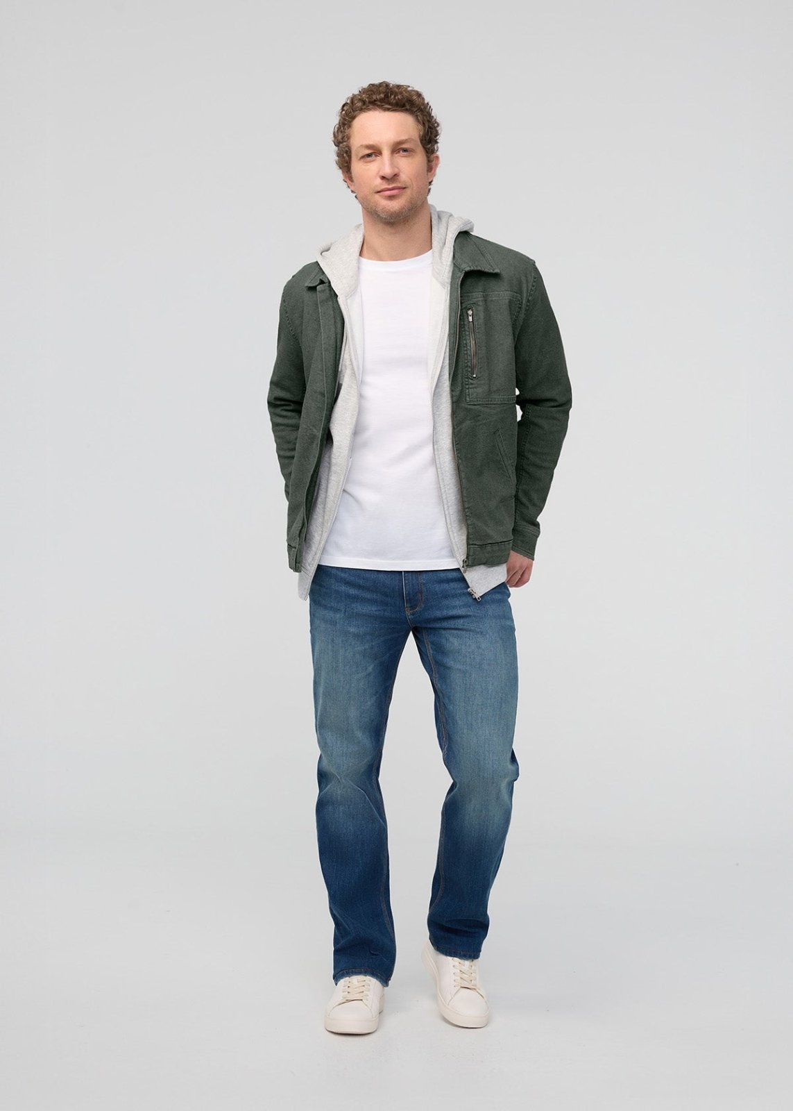 Men's Black Spruce Stretch Canvas Utility Jacket fully body