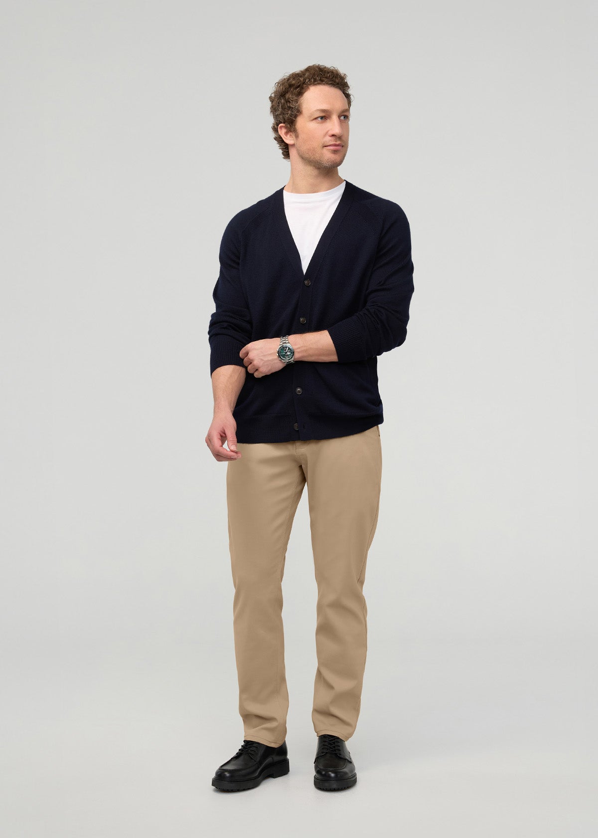 NuStretch Relaxed Taper Trouser - Desert Khaki