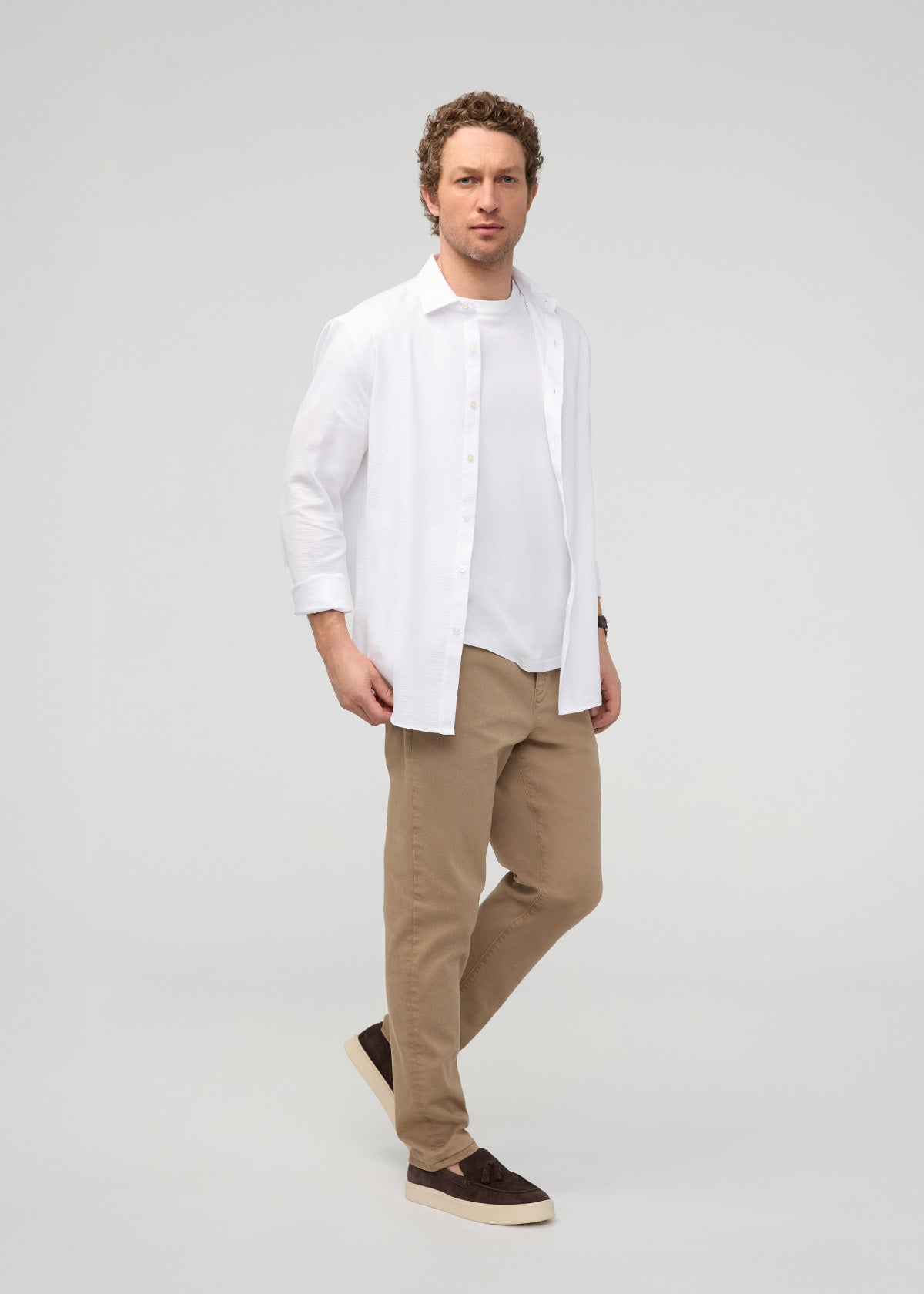 Men's Desert Khaki Pull-On FlexTwill Pant Full Body