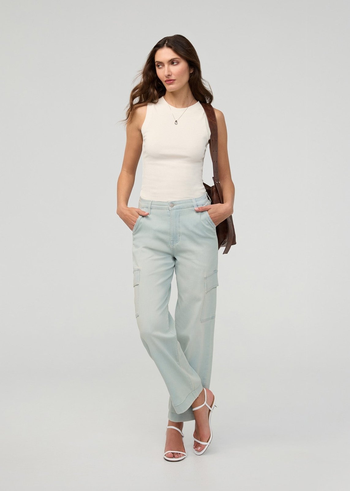 Women's Pallisade Performance Denim Lite High Rise Cargo full body