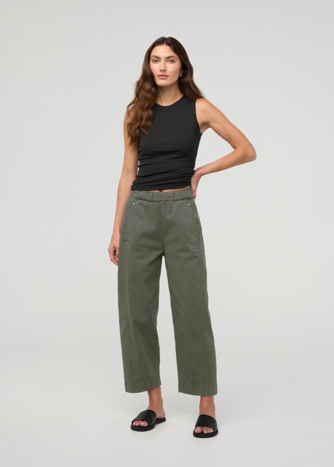 Women's Thyme Barrel Pull On Pant front full body