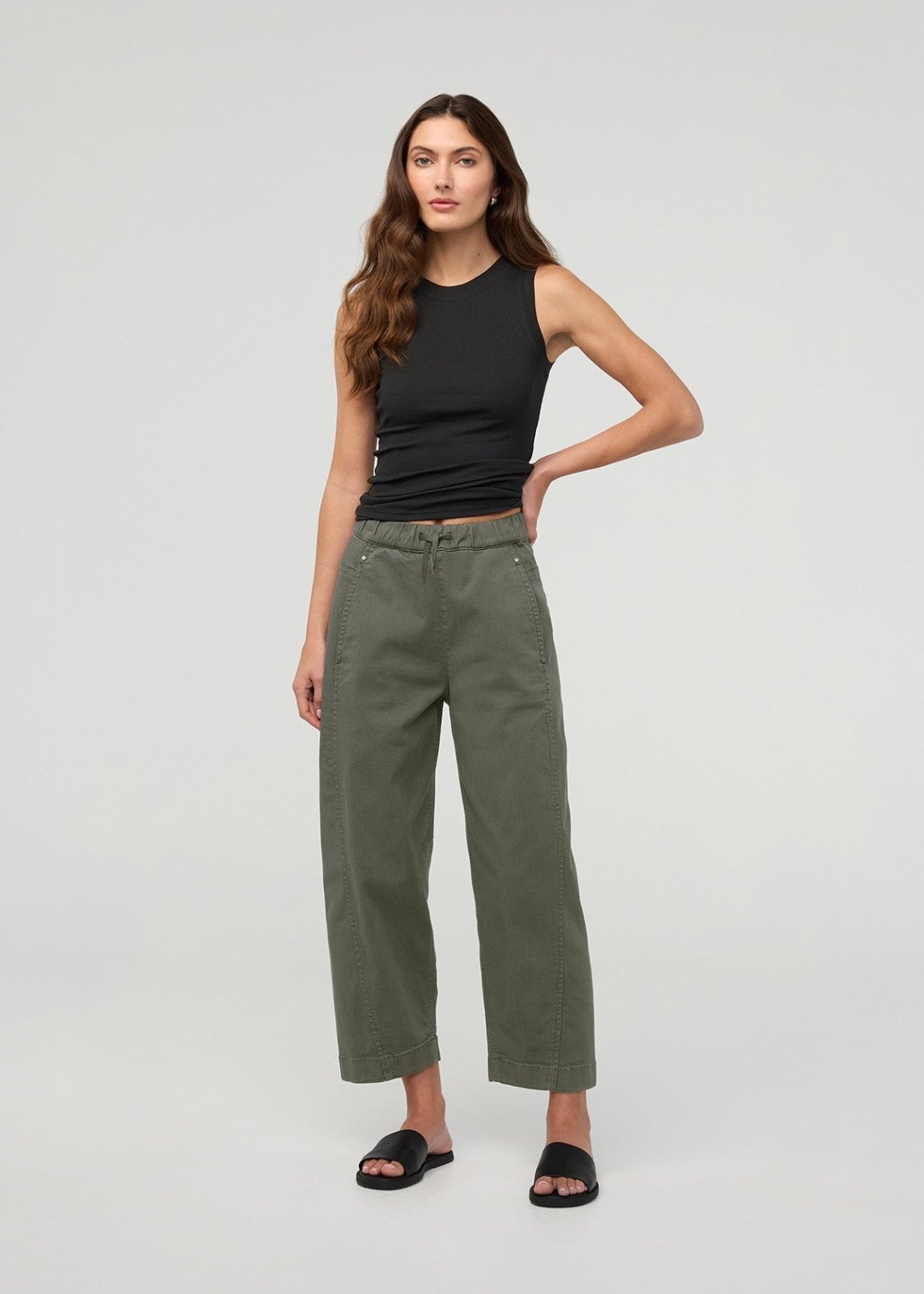 Women's Thyme Barrel Pull On Pant front full body