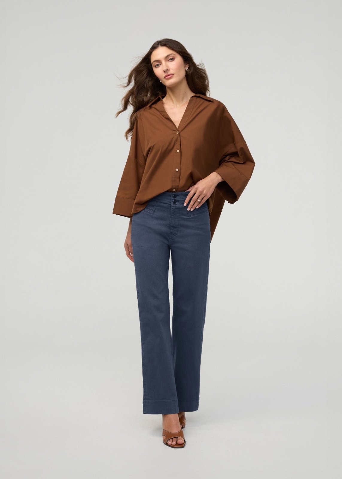 Women's Heritage Blue High Rise Trouser Full Body