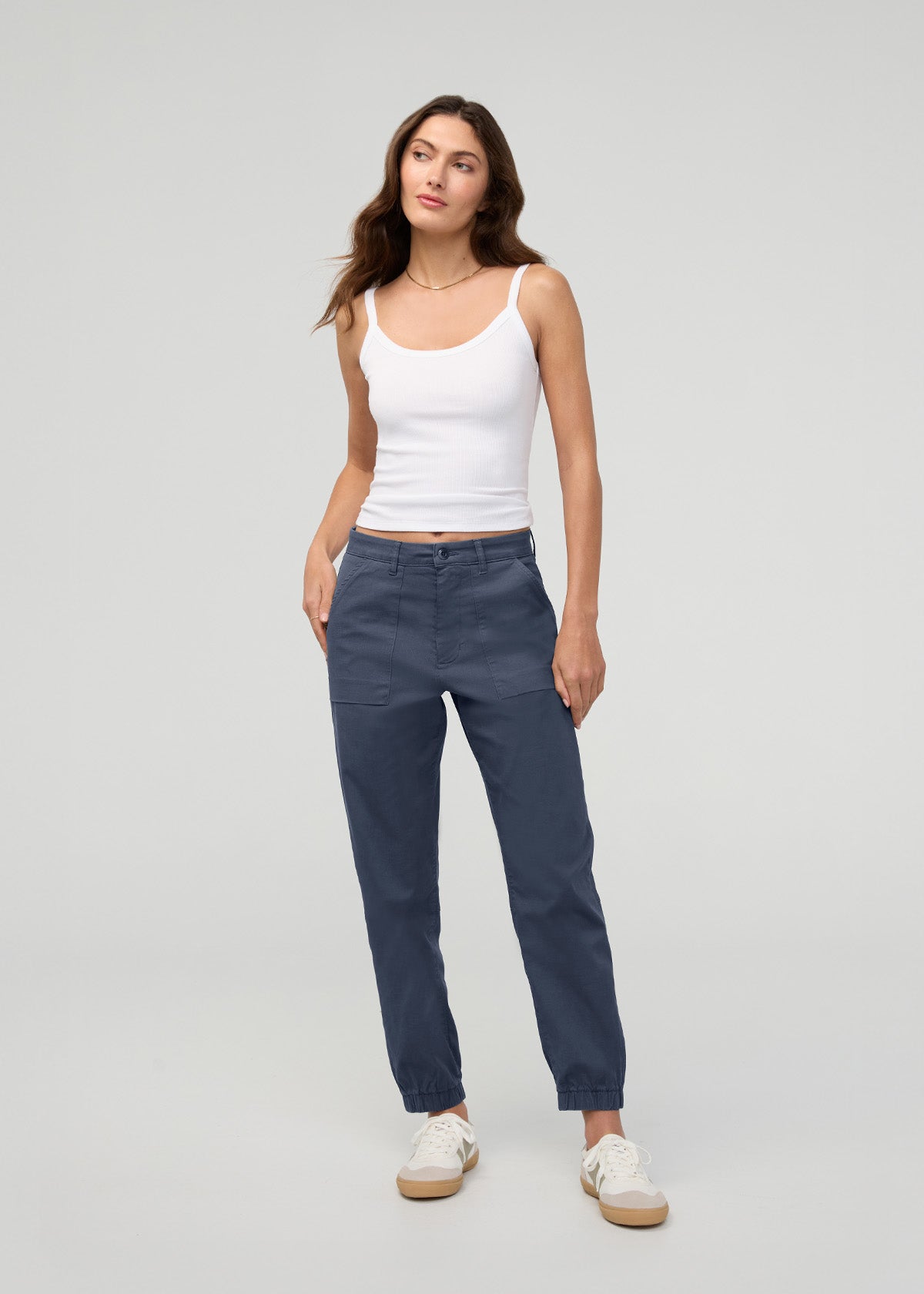Women's Heritage Blue Stretch Twill Jogger full body