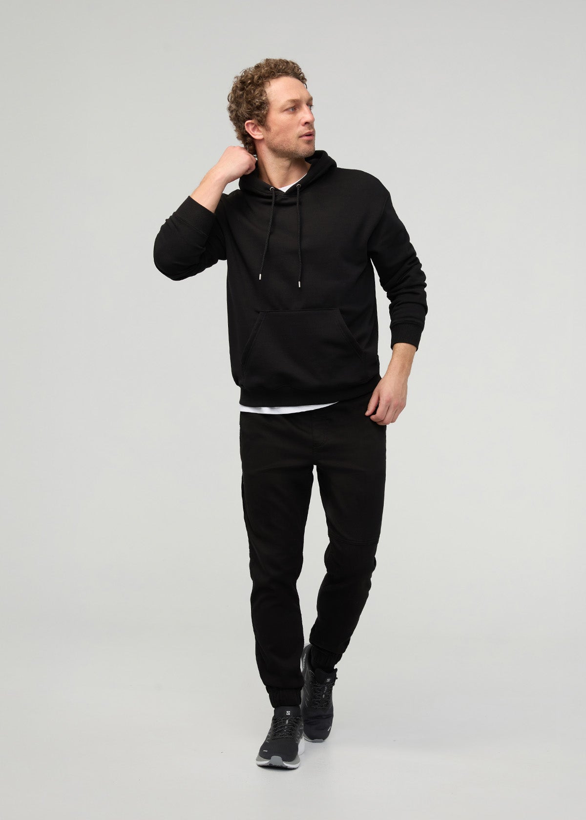 Men's Black No Sweat Jogger full body