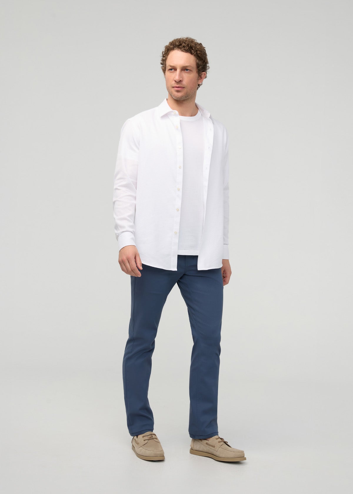 NuStretch Slim Straight Trouser - Heritage Blue