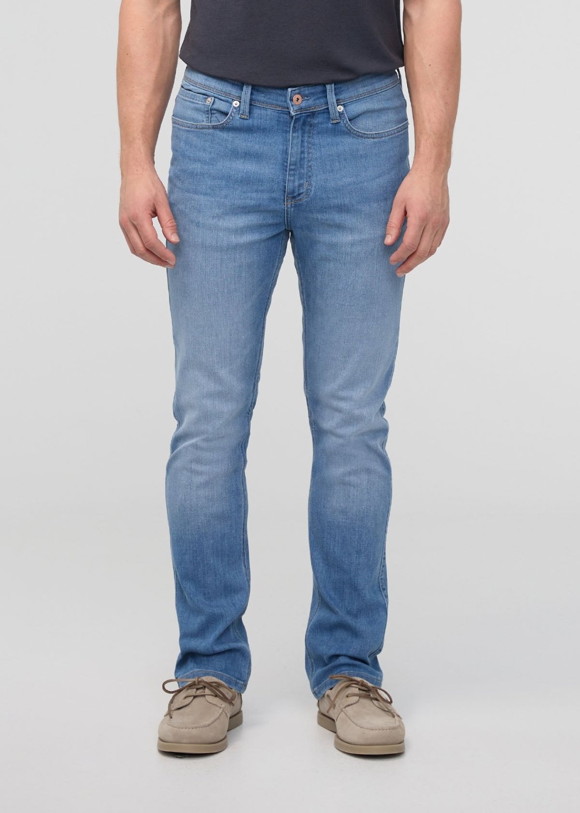 mens performance denim slim straight blueridge stretch jeans front