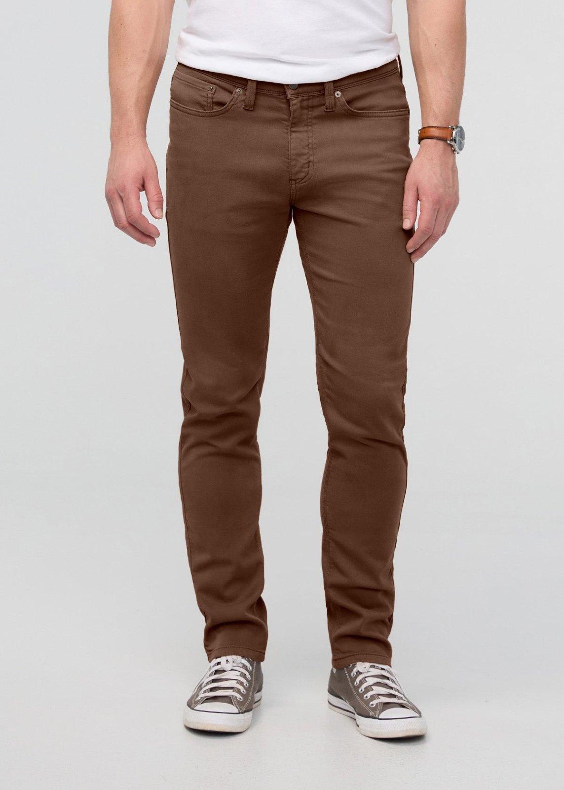 Men's Deep Taupe Slim Fit Dress Sweatpant Front