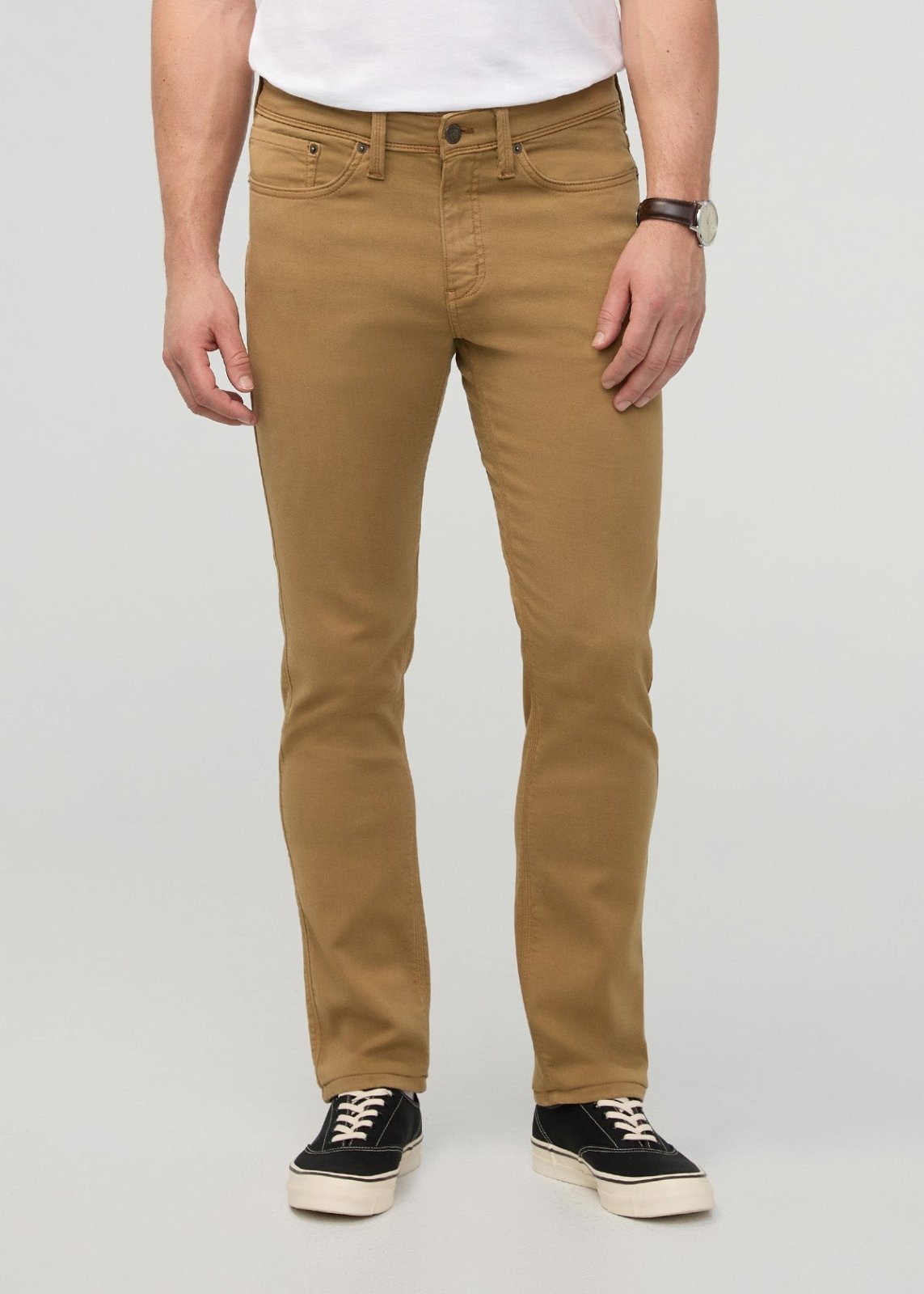 Men's Camel Slim Straight Fit Dress Sweatpant Front