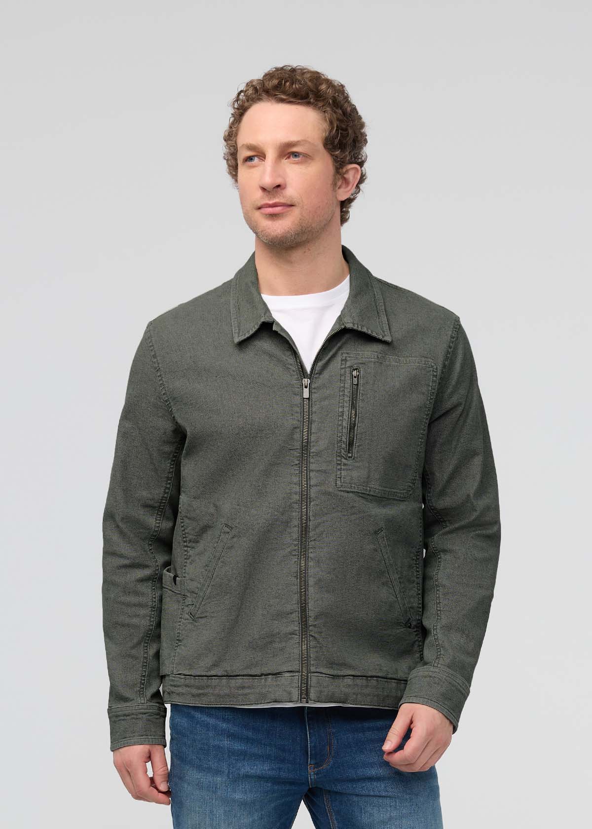Stretch Canvas Utility Jacket - Black Spruce