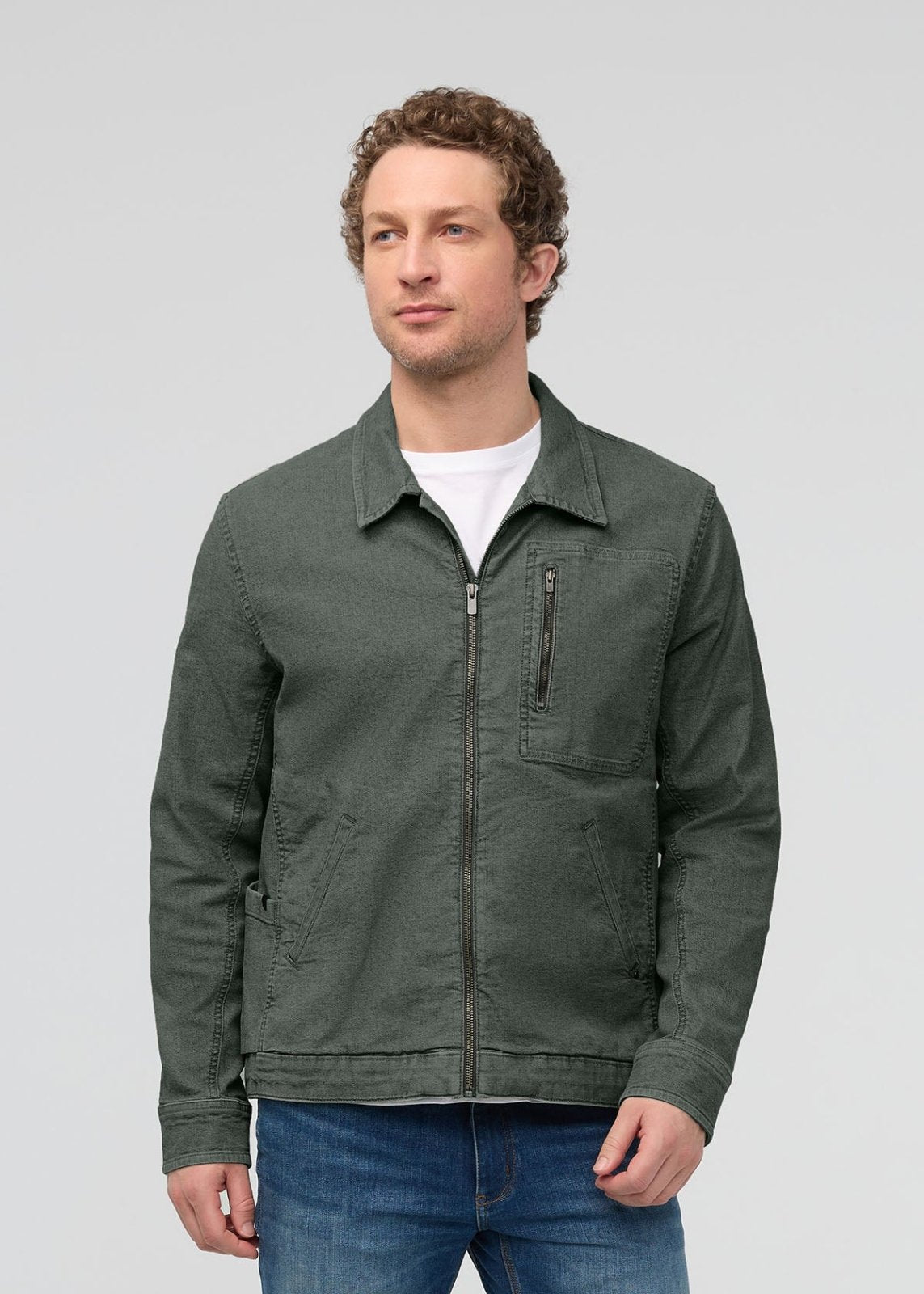 Men's Black Spruce Stretch Canvas Utility Jacket front