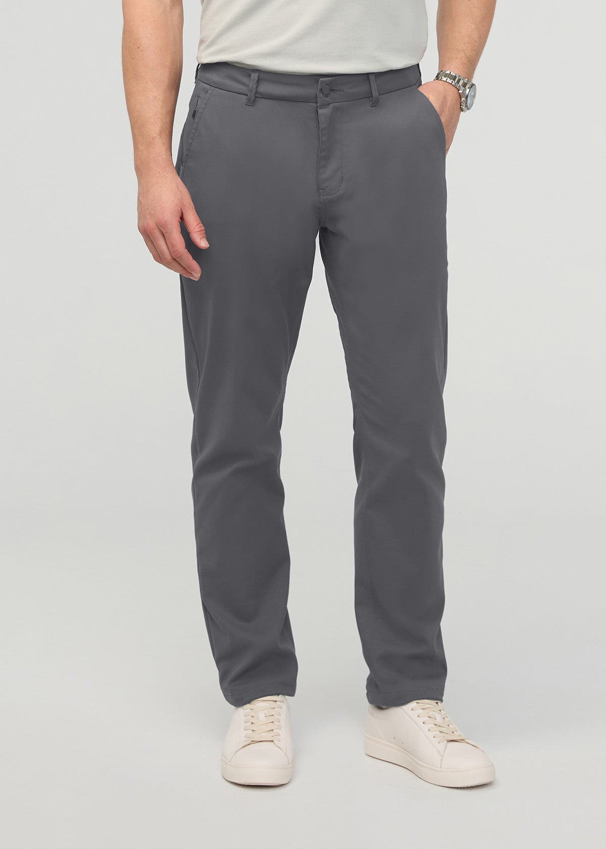 NuStretch Relaxed Taper Trouser - River Rock