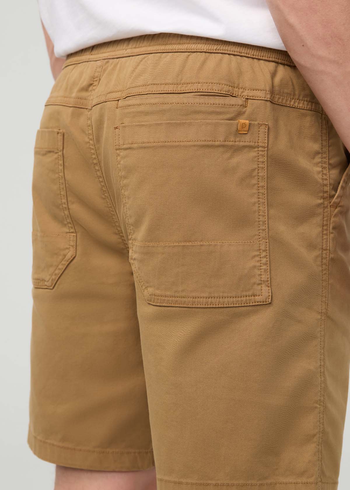 Men’s Camel Stretch Travel Shorts back pocket