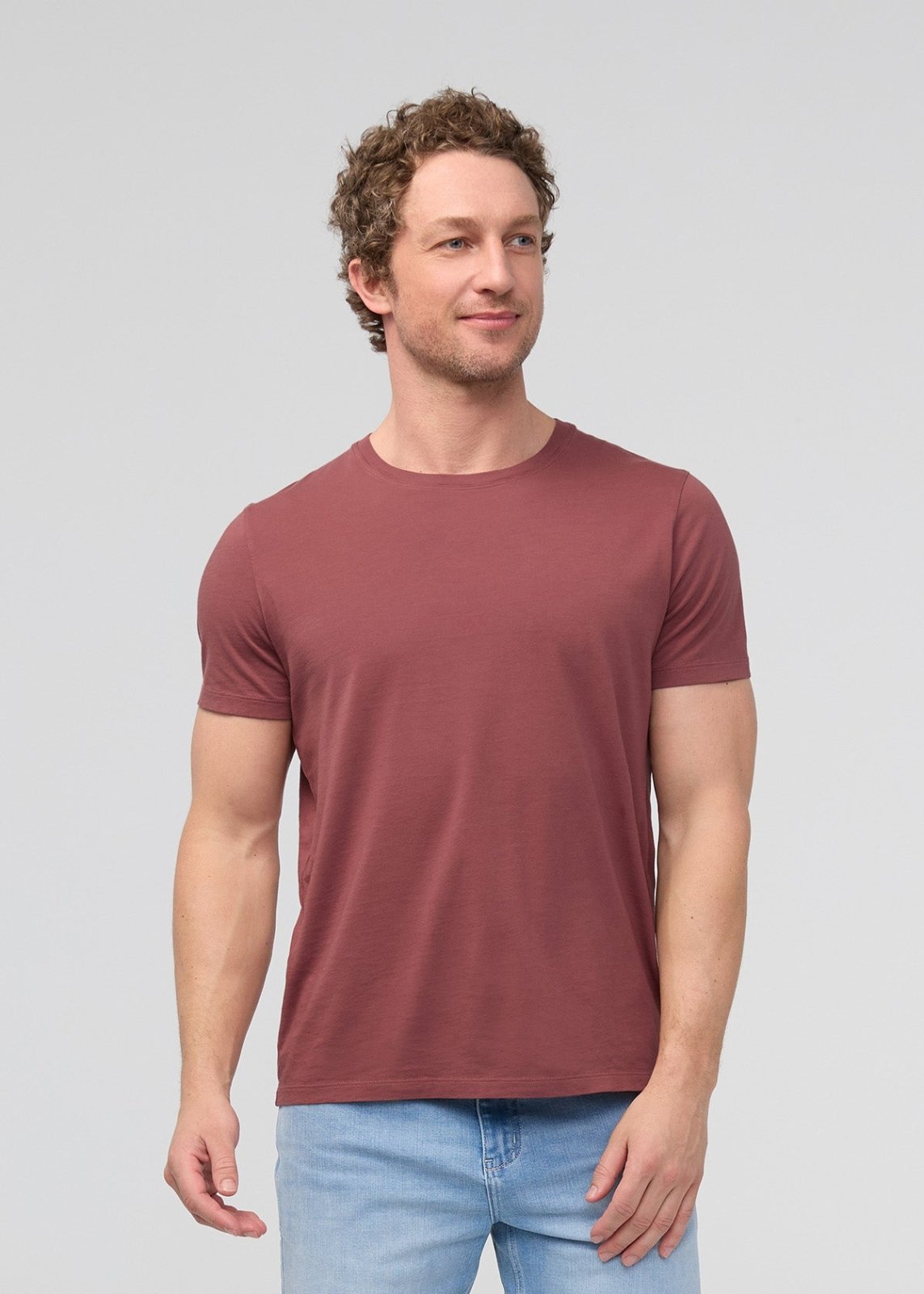 Men's 100% Pima Cotton Red Clay T-Shirt Front