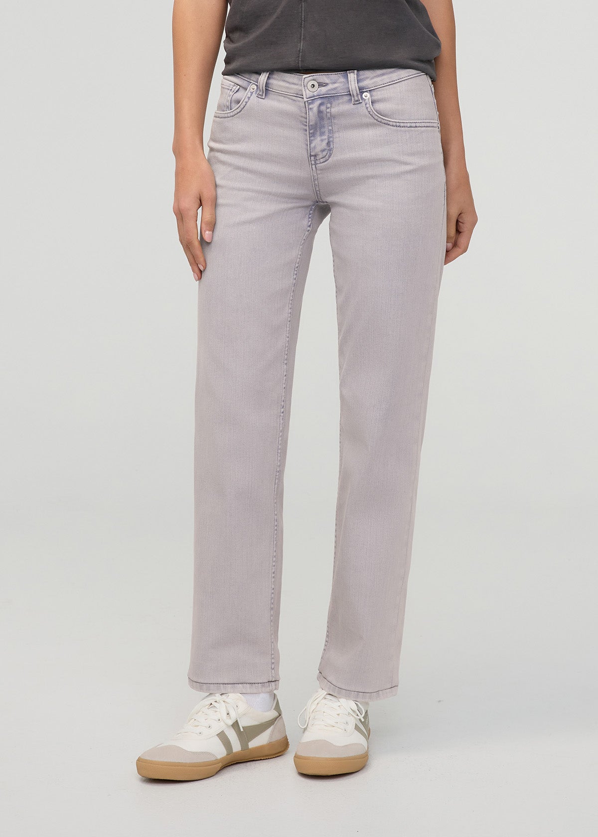 Performance Denim Mid Rise Straight - Quartz Fade