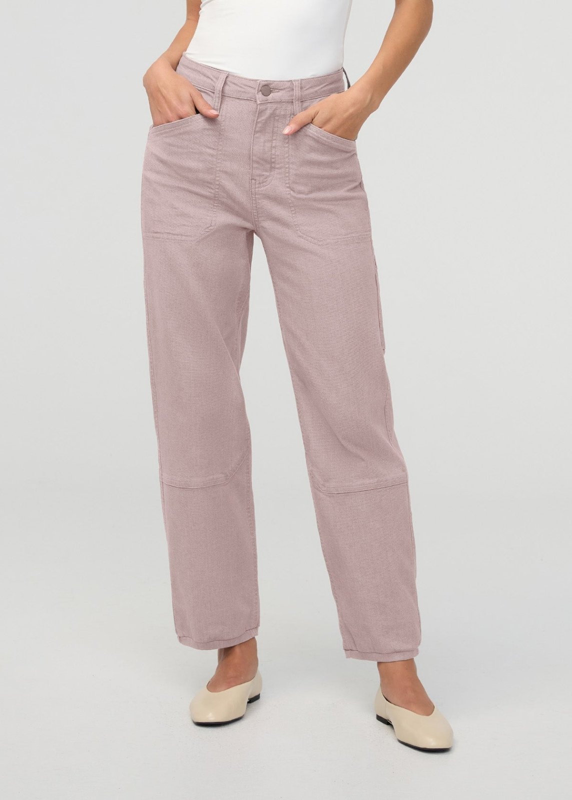 Women's Stretch Canvas Chalk Utility Pants Front