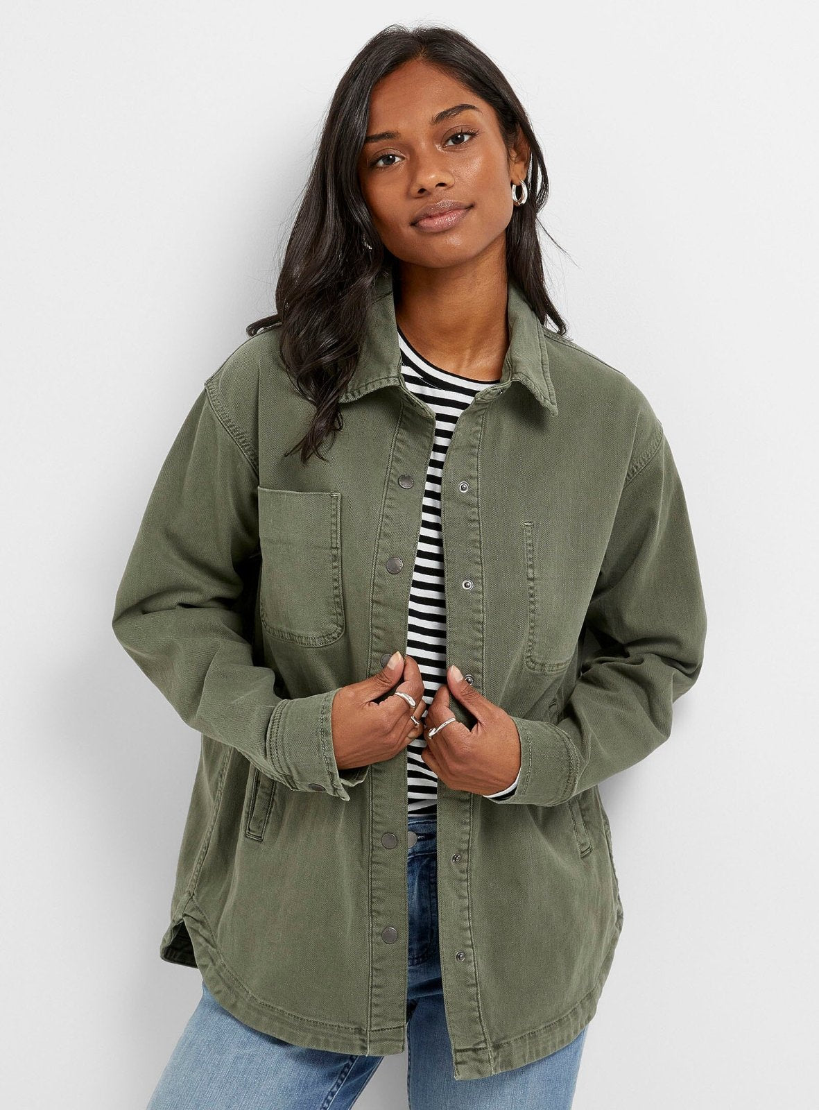 Women's Twill Overshirt - Main Image
