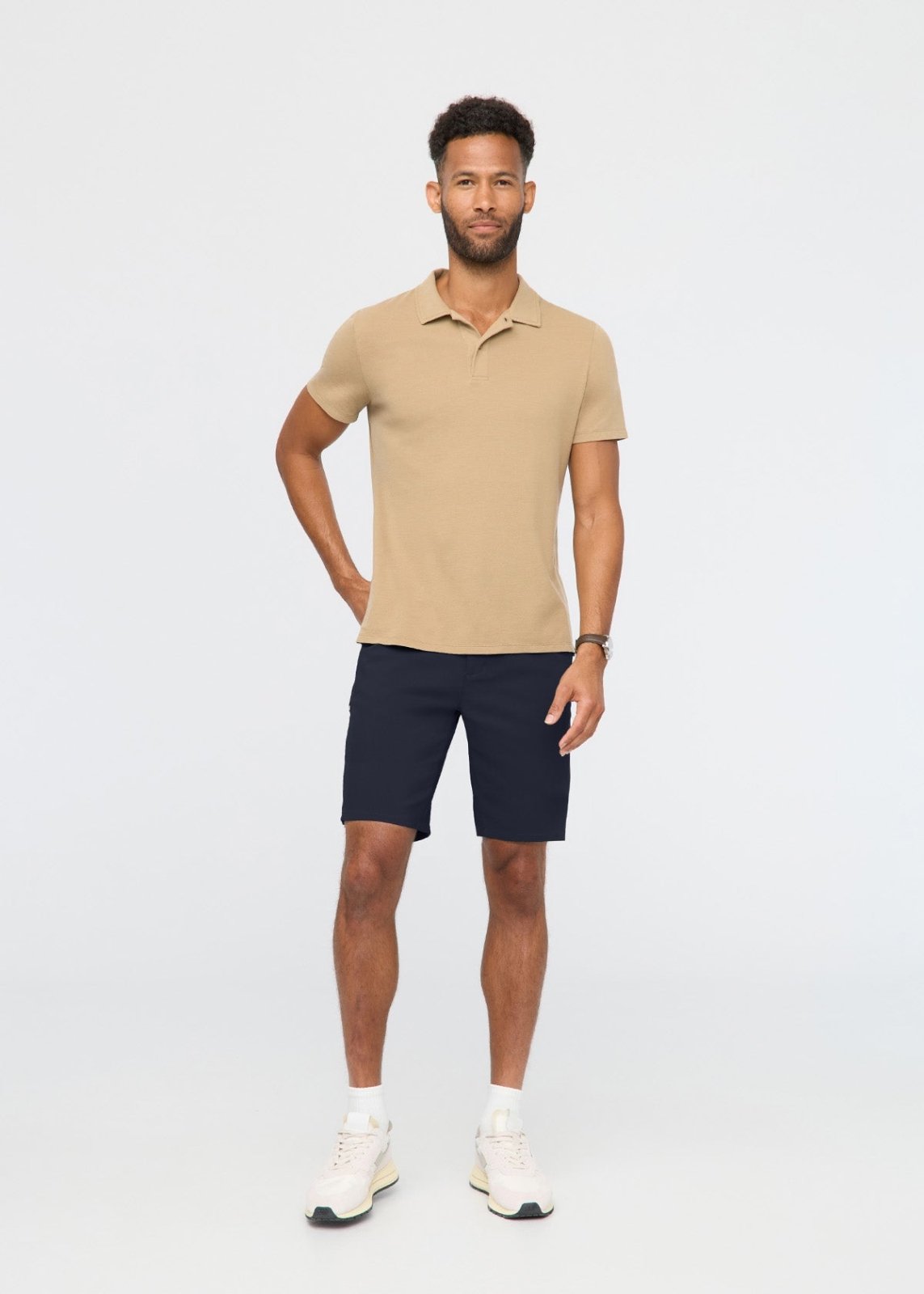 mens navy golf shorts full body