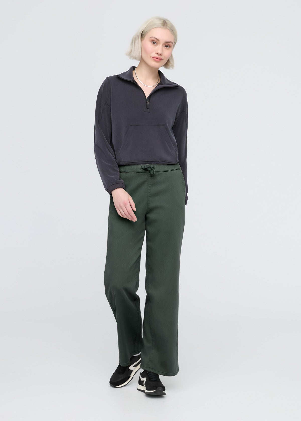 womens peat wide leg sweatpant full body