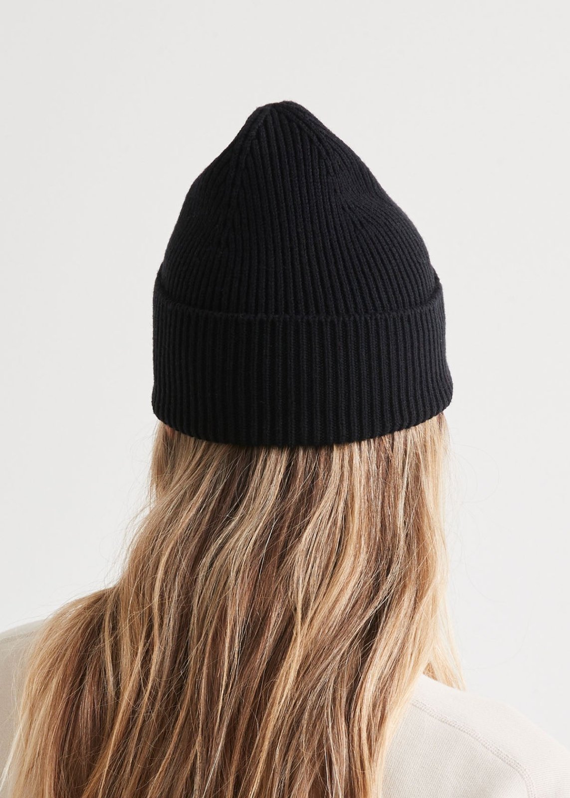 Merino Wool Beanie - Black