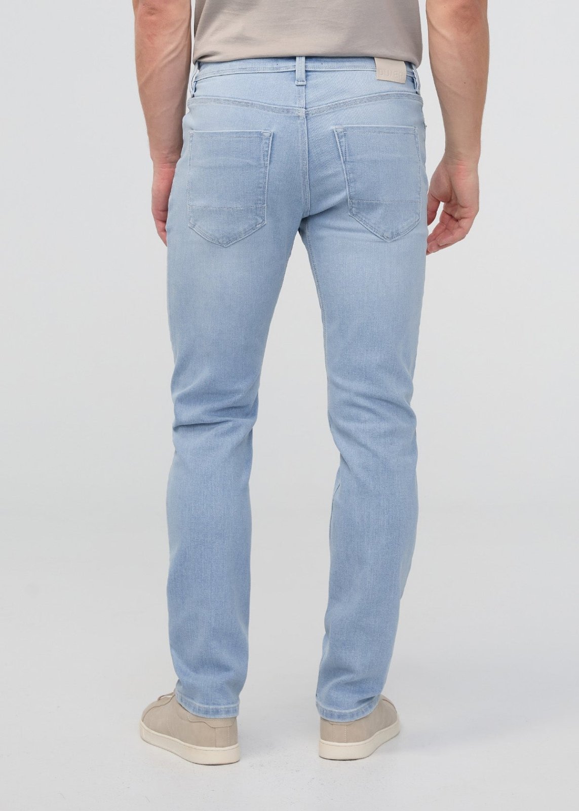 Men's Lunar Blue Relaxed Straight Fit Stretch Jeans