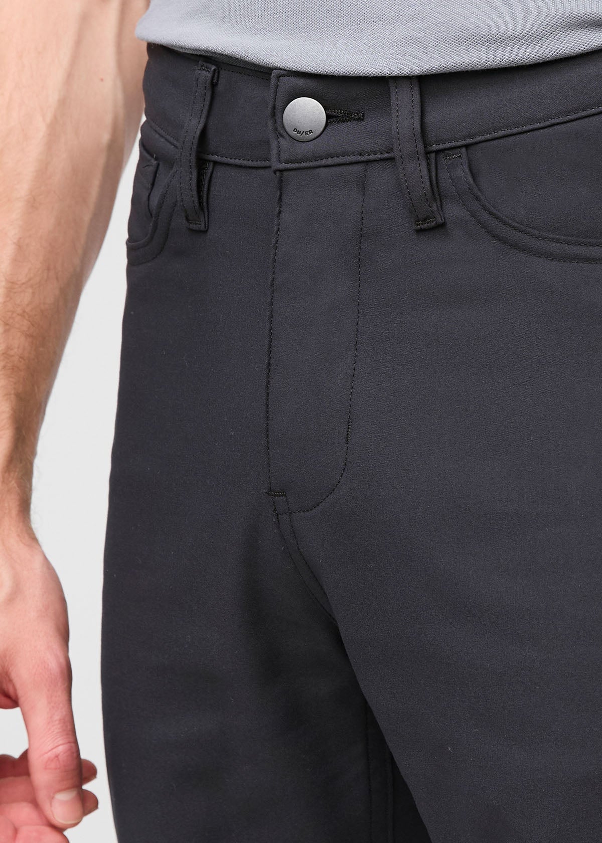 Men's Black Slim Fit Stretch Pant