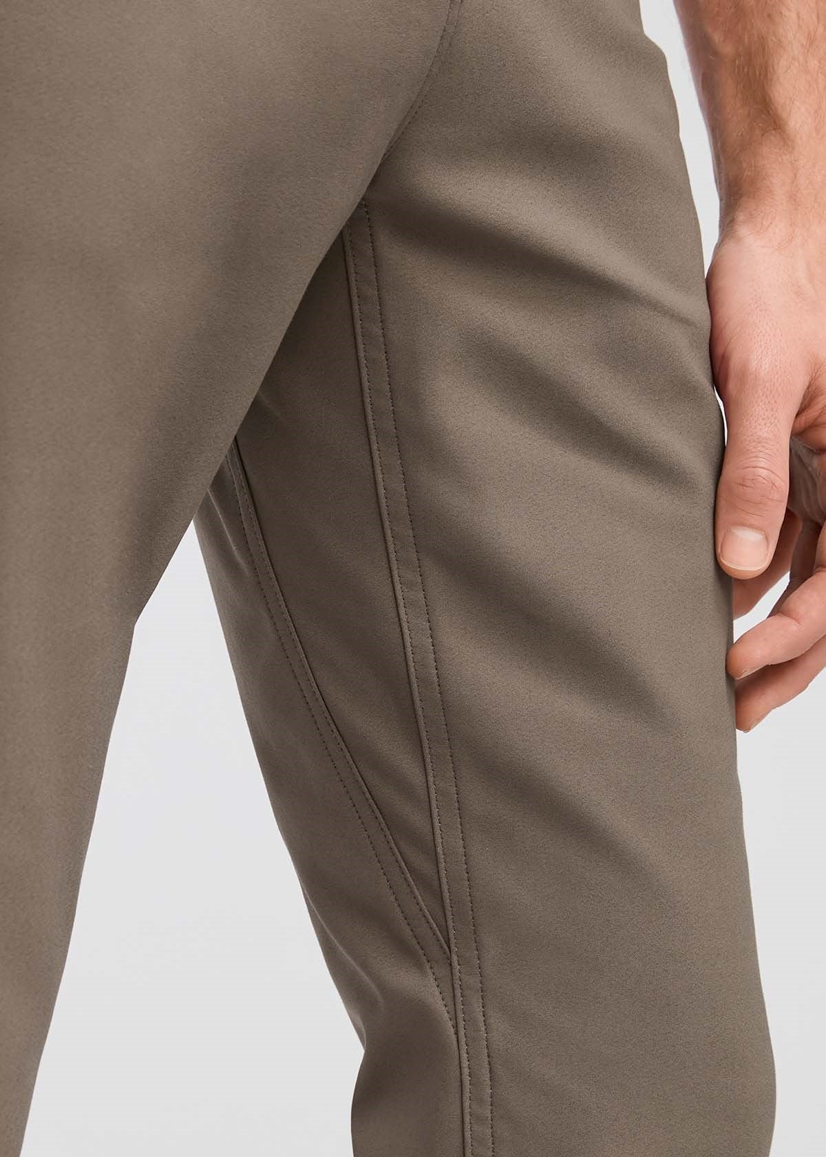 mens grey-green slim fit stretch pants gusset