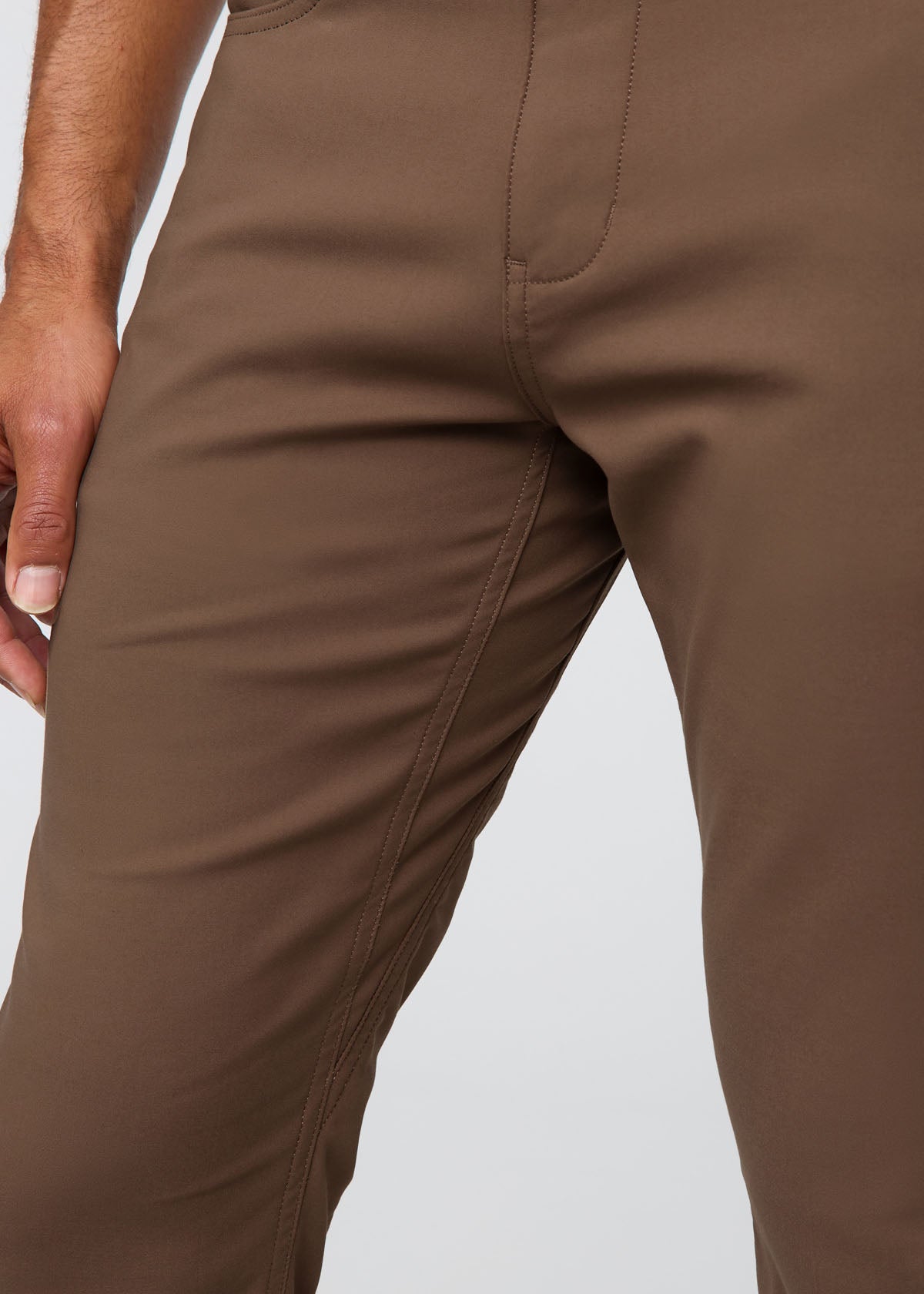 mens warm sand slim fit stretch pants gusset