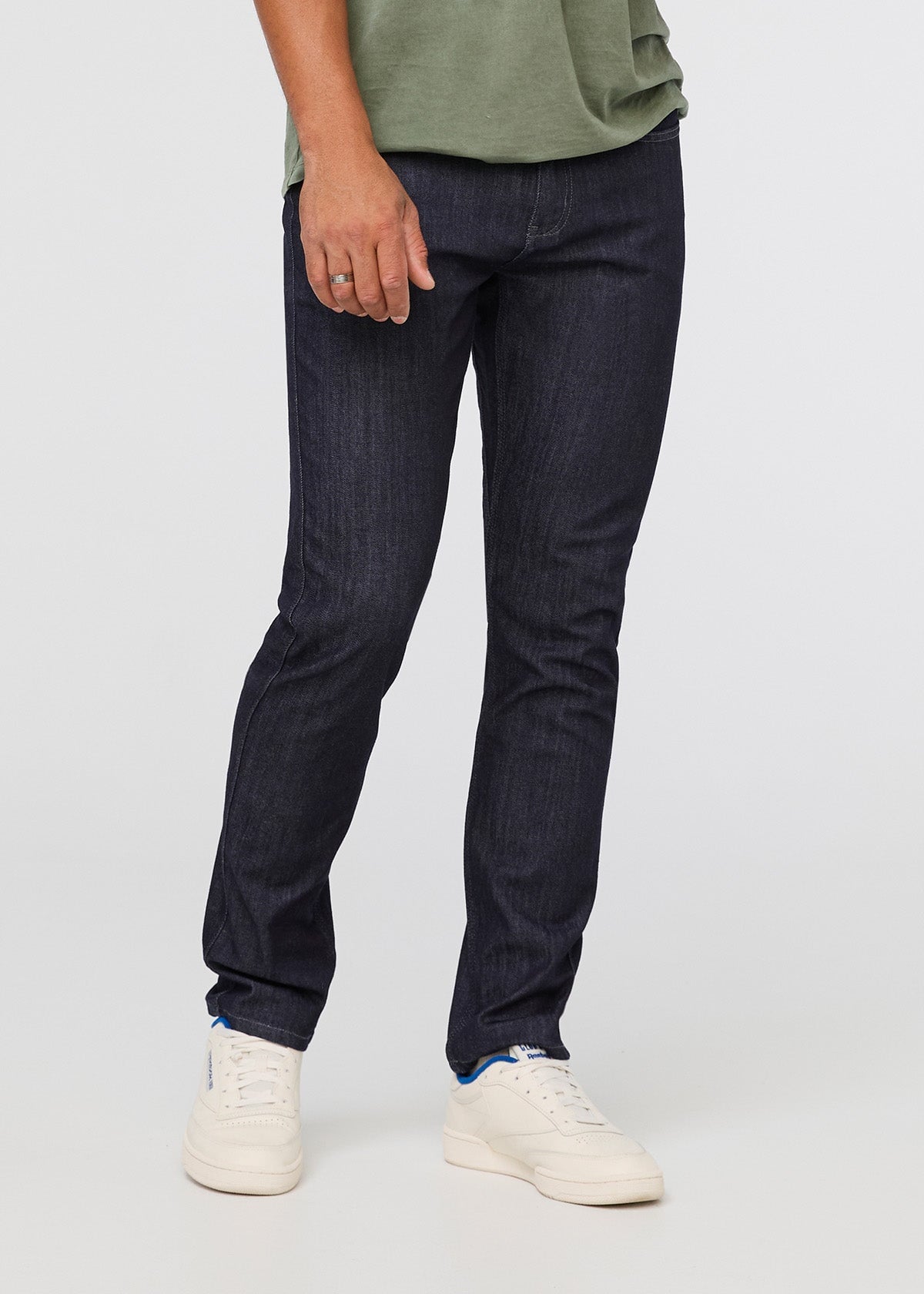 Shop Blue Contrast Relaxed Denim Jeans for Men Online