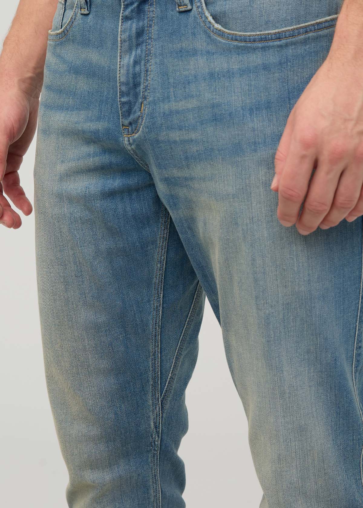 Men's Outback Relaxed Fit Stretch Blue Jeans Gusset