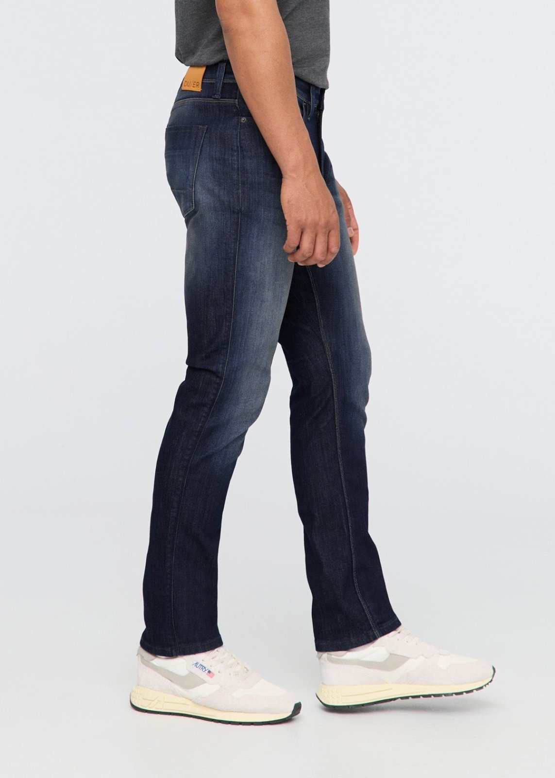 mens nostalgia blue relaxed fit stretch jeans side