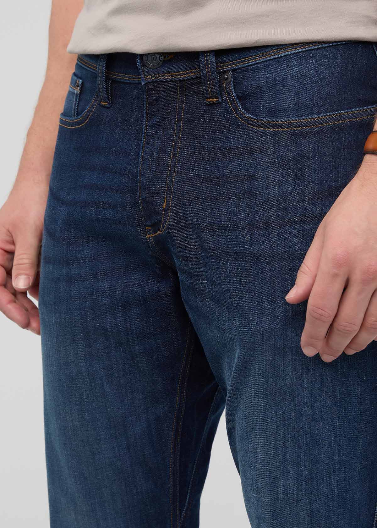 Men's Marina Blue Relaxed Fit Stretch Jeans Waist Detail