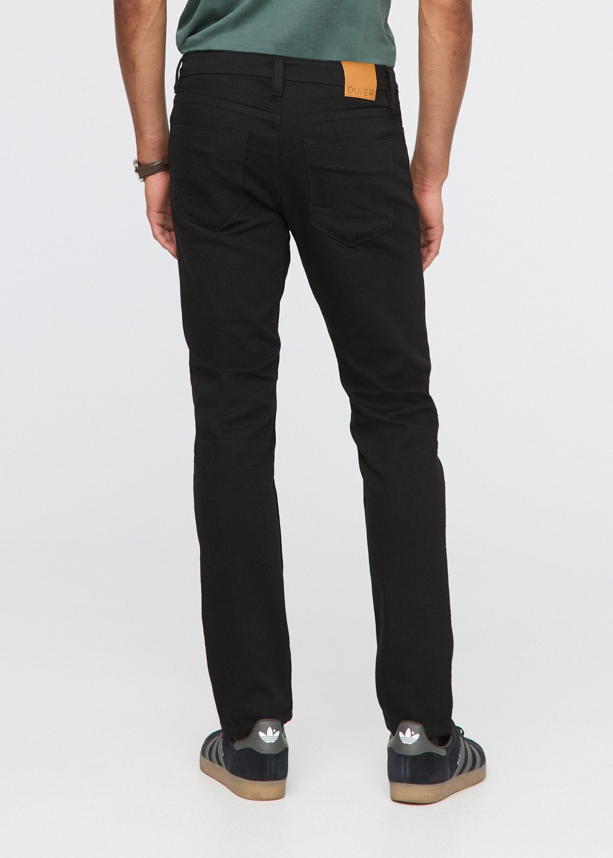 Black straight shops leg stretch jeans