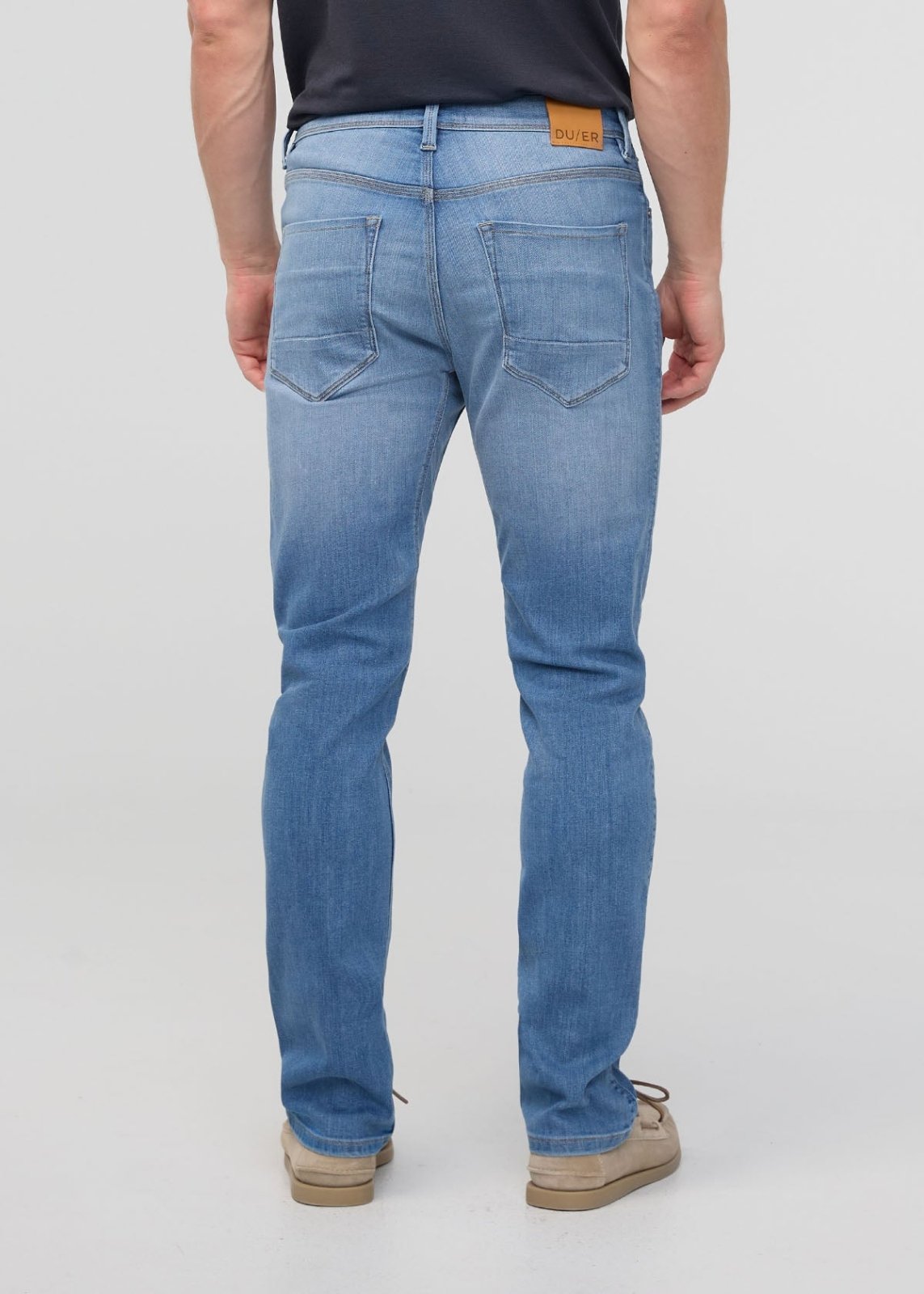 mens performance denim slim straight blueridge stretch jeans back