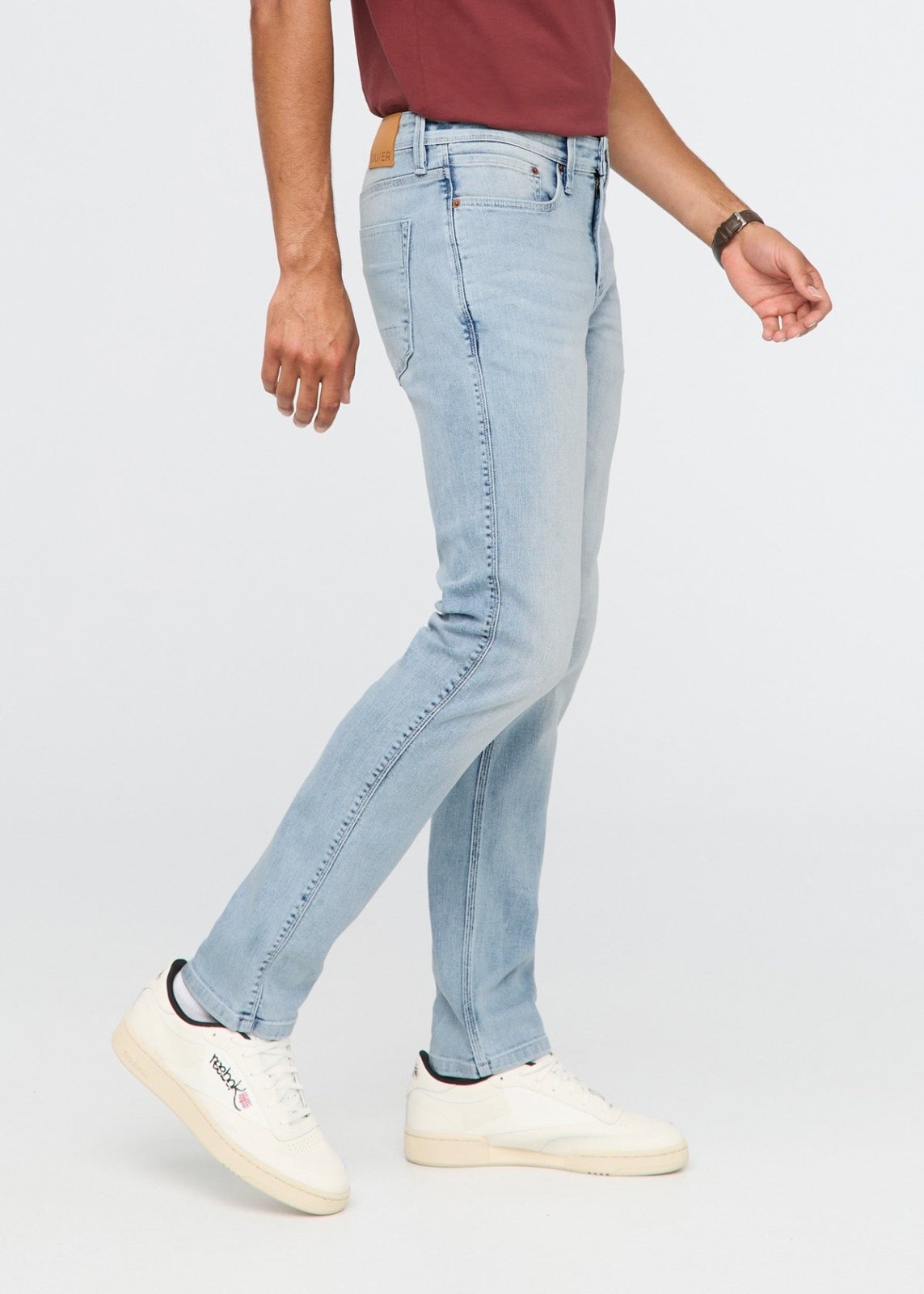 mens desert stone blue slim fit stretch jeans side