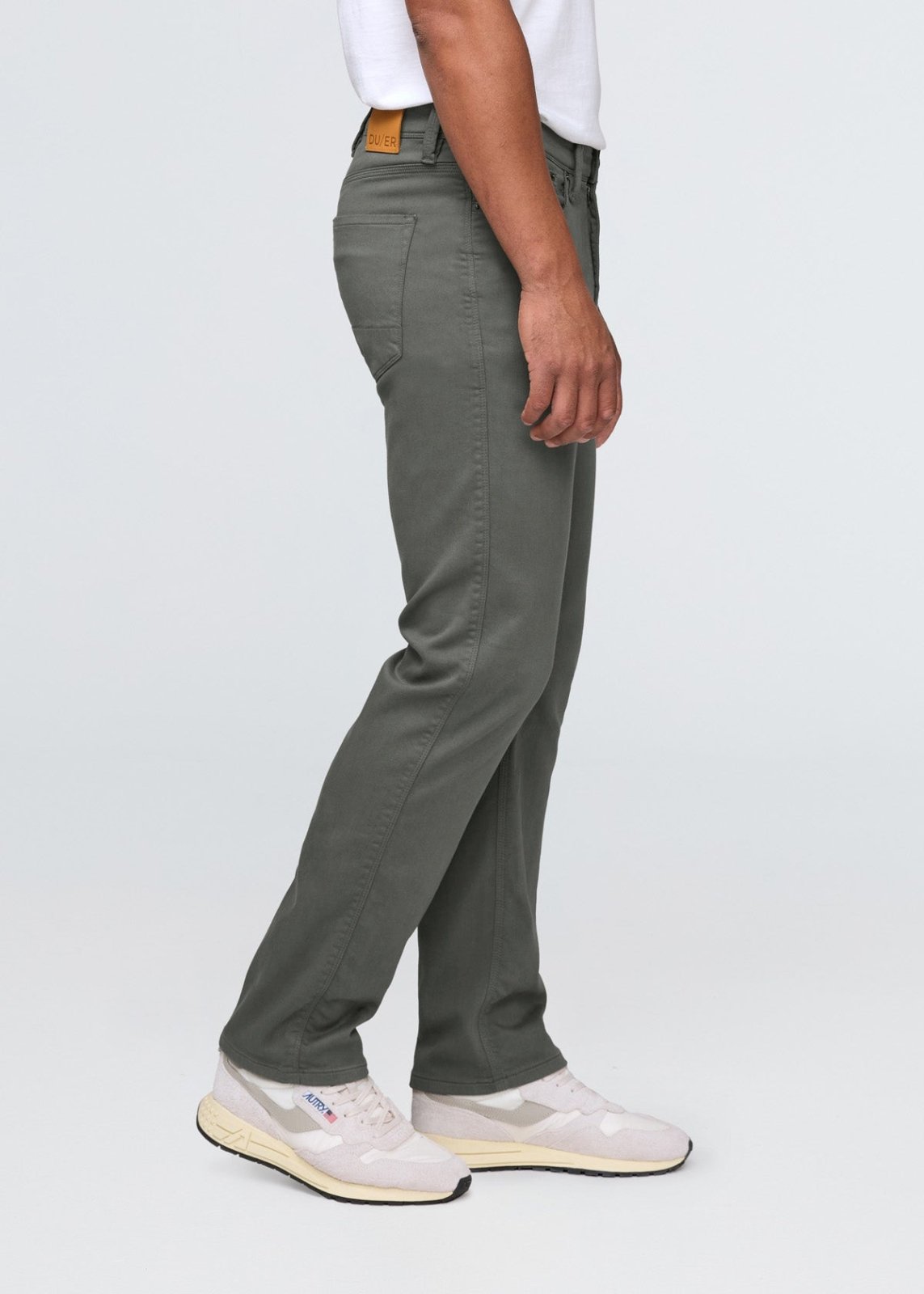 mens grey straight fit dress sweatpant side