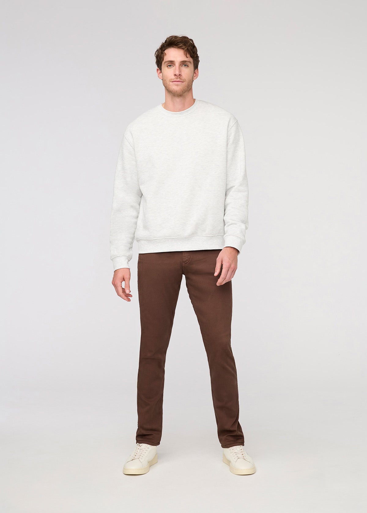 Men's Deep Taupe Relaxed Fit Dress Sweatpant Full Body