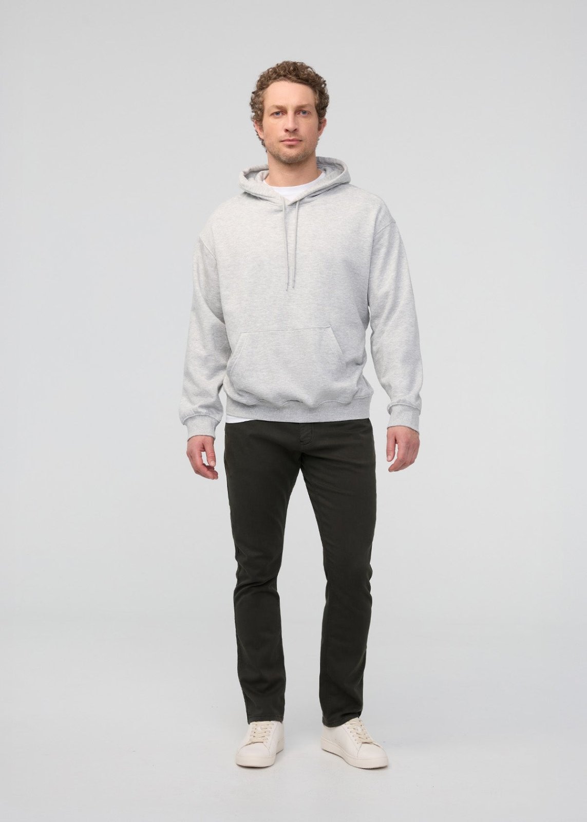 mens dark green relaxed fit dress sweatpant full body