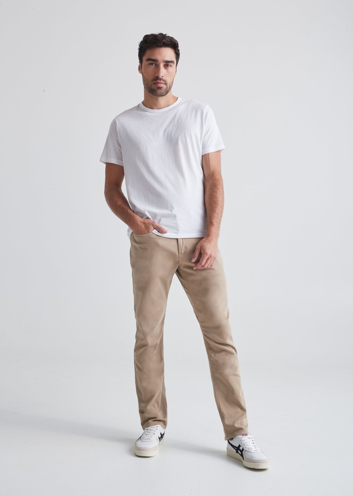 Men's Light Khaki Relaxed Fit Dress Sweatpant - Main Image