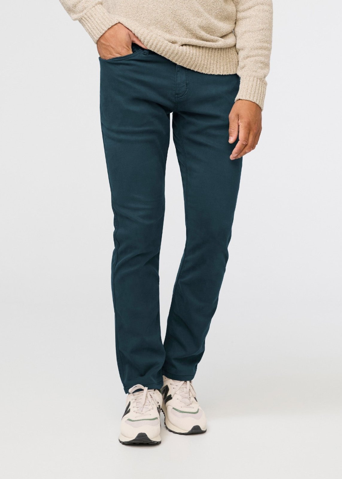 man wearing dark sail relaxed fit sweatpant front