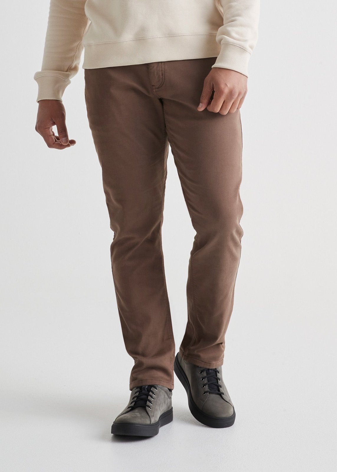 mens brown relaxed fit dress sweatpant front