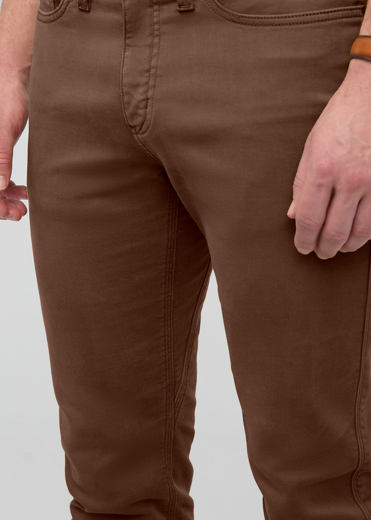 Men's Deep Taupe Slim Fit Dress Sweatpant Gusset