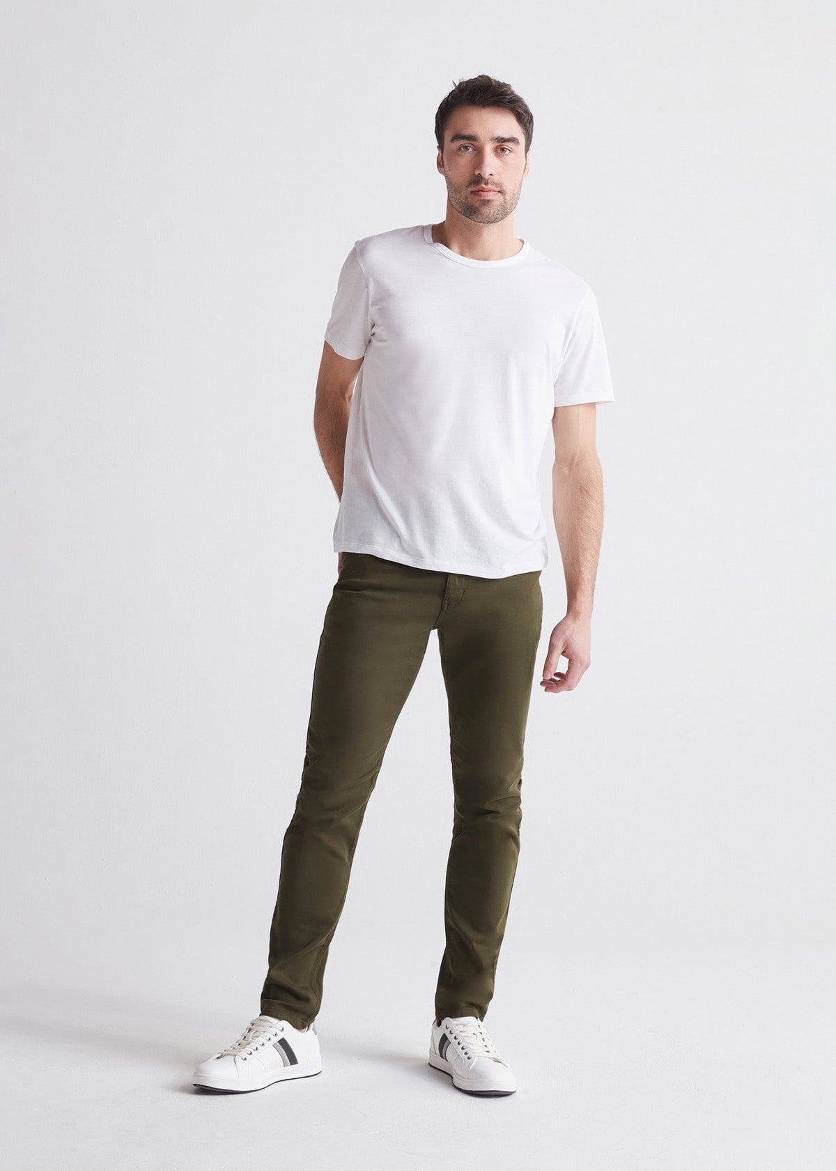 Men's Army Green Relaxed Fit Dress Sweatpant