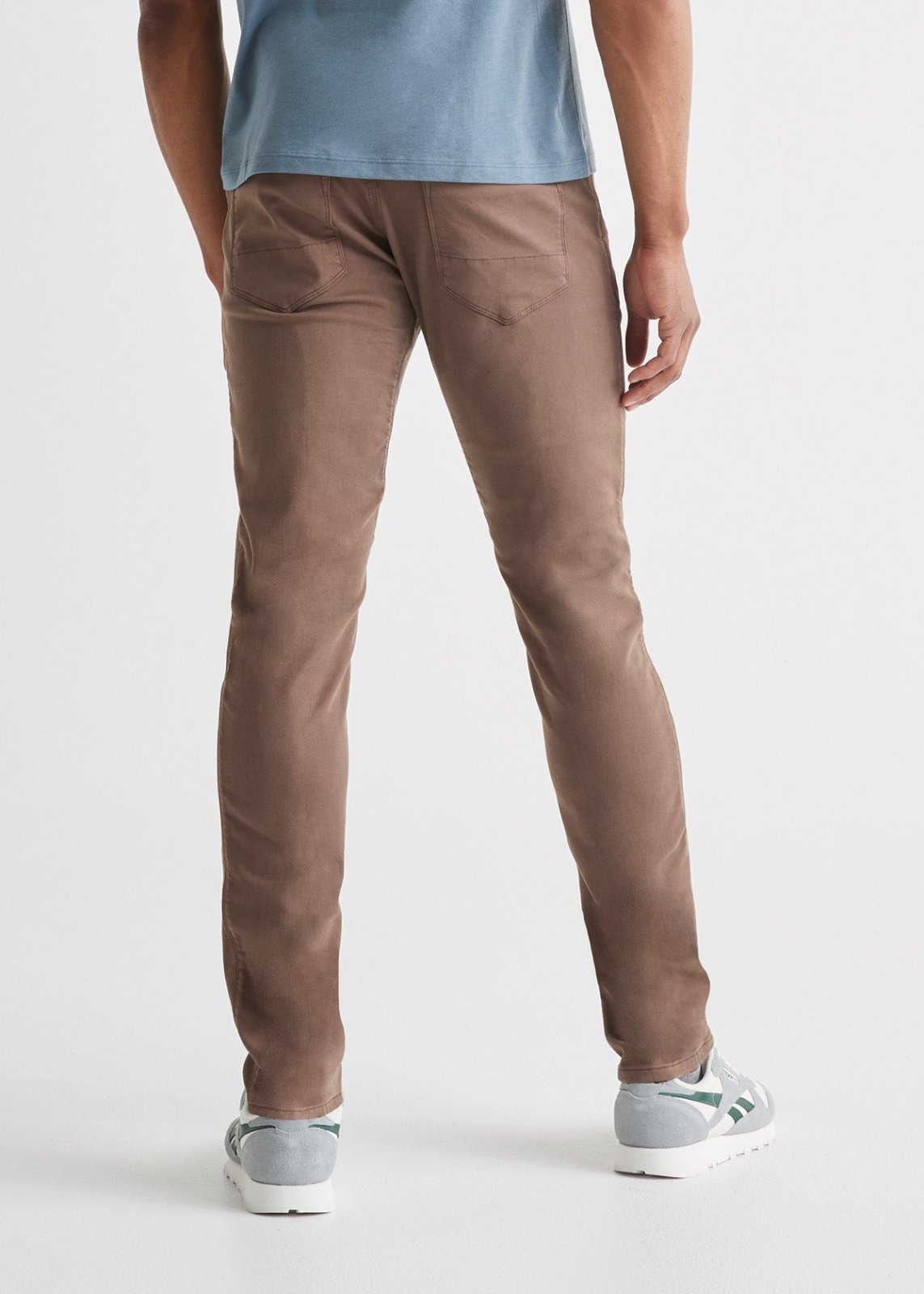 mens brown slim fit dress sweatpant back